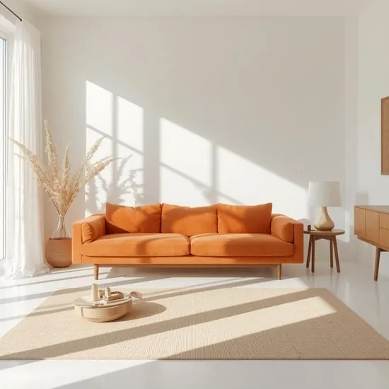 8 bold orange couch living room ideas IMG02