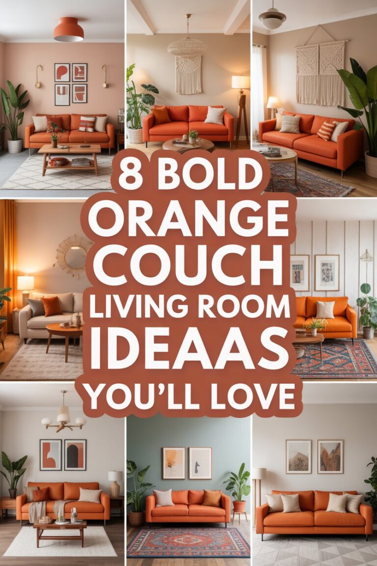 8 Bold Orange Couch Living Room Ideas